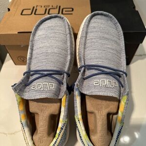 Hey Dude Wally Blue and Yellow Casual Shoes